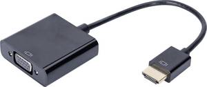 Digitus DA-70461 HDMI / VGA Adapter [1x HDMI plug - 1x VGA socket, Jack socket 3.5 mm] Black  10.00 cm