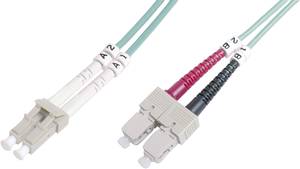Digitus DK-2532-10/3 Fibreglass FO Cable 10.00 m Turquoise [1x LC plug - 1x SC plug] 50/125 µ Multimode OM3