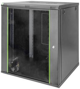 Digitus DN-19 16U-6/6-EC-SW 19" wall cabinet (W x H x D) 600 x 816 x 600 mm 16 U Black, Black (matt), Black (RAL 9005)