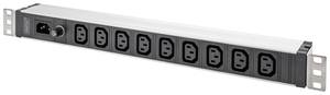 Digitus DN-95429 19 inch  Server rack cabinet power strip  1 U IEC C13 10A  Suitable for (cabinet depths): > 300 mm Aluminium , Aluminium (anodised), Black, Black (matt), Black-silver, Black/silver