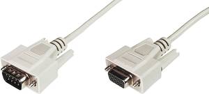 Digitus Series Cable extension [1x D-SUB-plug 9-pin - 1x D-SUB socket 9-pin] 2.00 m Beige