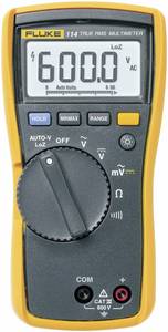 Fluke 114 Handheld multimeter Calibrated to (ISO standards) Digital  CAT III 600 V Display (counts): 6000