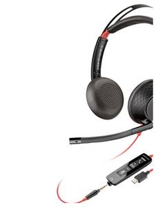 HP Poly Headset Blackwire C5220 Stereo USB-  On-ear headset  Stereo Black Noise cancelling  PC