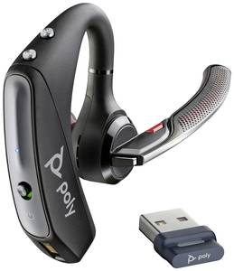 HP Poly Voyager 5200  In-ear headset Bluetooth® (1075101) Mono Black  Volume control, Microphone mute, Sweat-resistant Hi-Fi