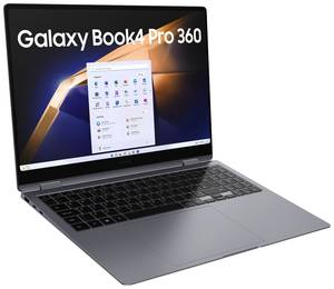 Samsung 2-in-1 laptop / tablet Galaxy Book4 Pro 360  40.6 cm (16 inch) WQXGA+ Intel® Core™ Ultra 7 Core™ Ultra 7 155H 32 GB RAM  1 TB SSD German, QWERTZ Intel Arc™  Win 11 Home Grey  NP960QGK-KG1DE