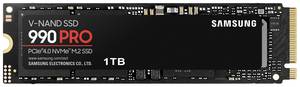 Samsung 990 PRO 1 TB NVMe/PCIe M.2 internal SSD  PCIe NVMe 4.0 x4 Retail MZ-V9P1T0BW