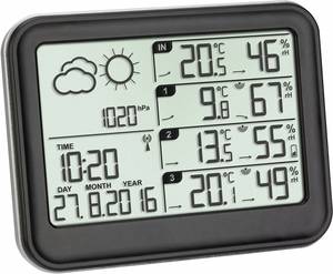 TFA Dostmann View 35.1142.01 Wireless digital weather station  Max. number of sensors 3