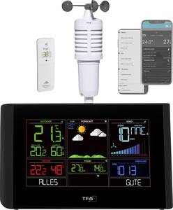 TFA Dostmann VIEW BREEZE 35.8001.01 Wi-Fi weather station Forecasts for 7 days (requires Wi-Fi) Max. number of sensors 50
