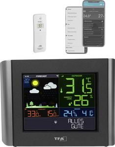 TFA Dostmann VIEW METEO 35.8000.01 Wi-Fi weather station Forecasts for 12 hours Max. number of sensors 1